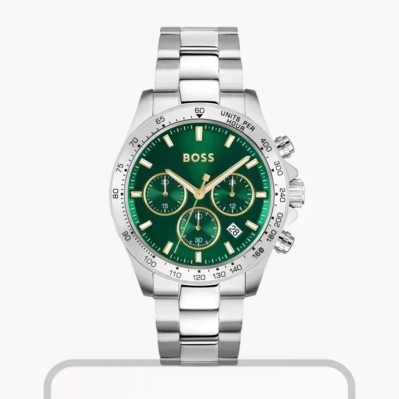 Hugo Boss Hero Chronograph Green Dial Casual Men’s Watch- 1514217